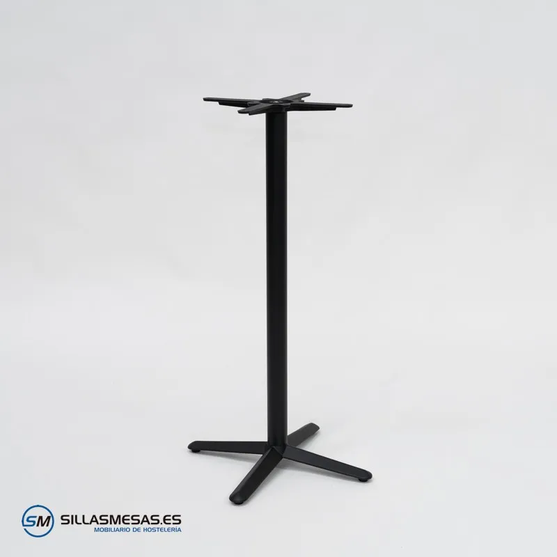 MESA ALTA ESTRELLA CUADRADA EXTERIOR pie negro