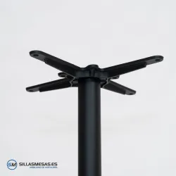 MESA ALTA ESTRELLA CUADRADA EXTERIOR pie negro