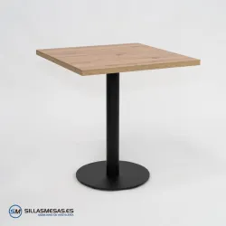 MESA ABRIL CUADRADA INTERIOR pie negro