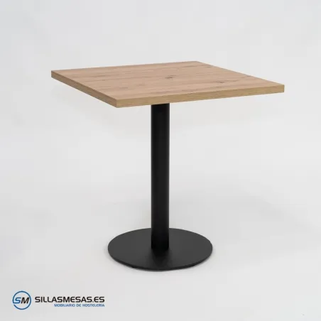 MESA ABRIL CUADRADA INTERIOR pie negro