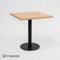 MESA ABRIL CUADRADA INTERIOR pie negro