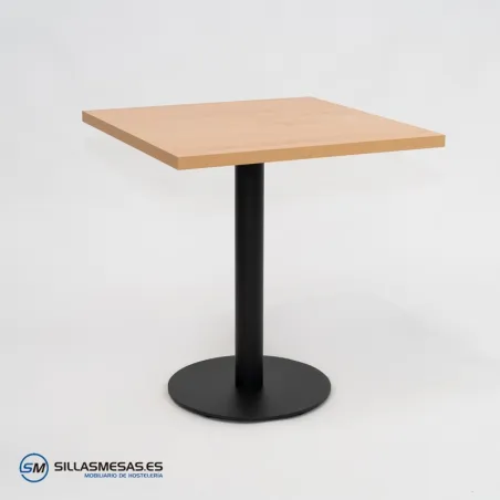 MESA ABRIL CUADRADA INTERIOR pie negro
