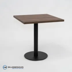 MESA ABRIL CUADRADA INTERIOR pie negro