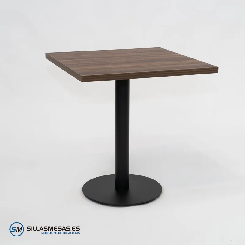 MESA ABRIL CUADRADA INTERIOR pie negro