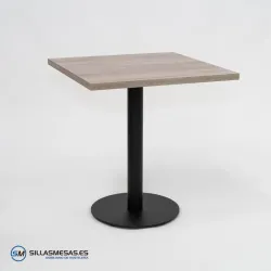 MESA ABRIL CUADRADA INTERIOR pie negro