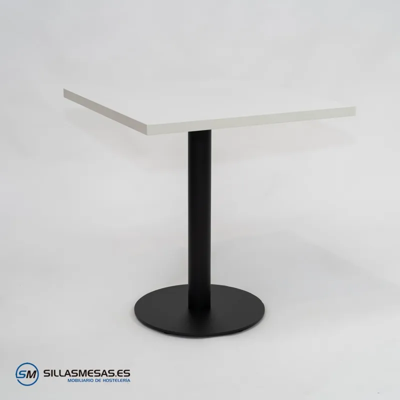 MESA ABRIL CUADRADA INTERIOR pie negro