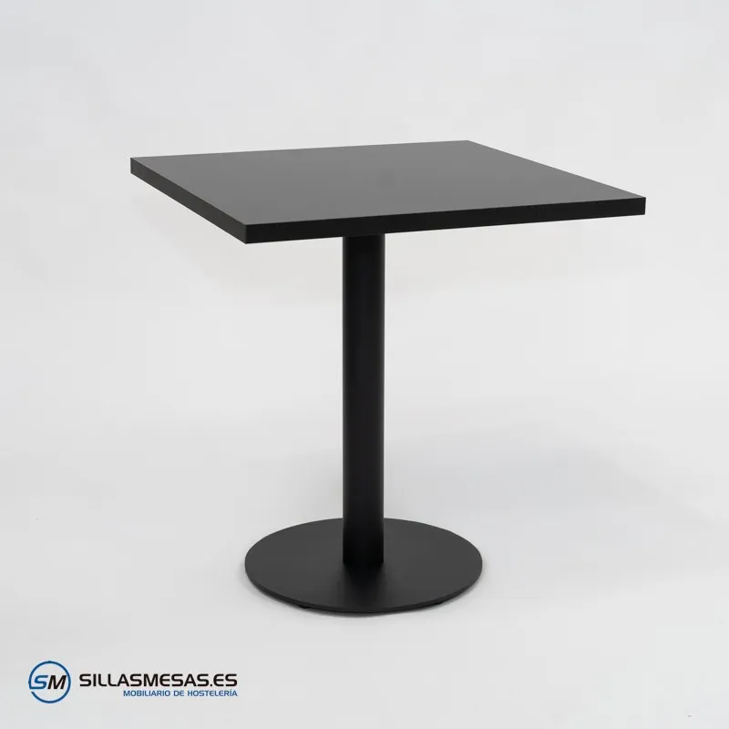 MESA ABRIL CUADRADA INTERIOR pie negro