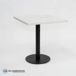 MESA ABRIL CUADRADA INTERIOR pie negro