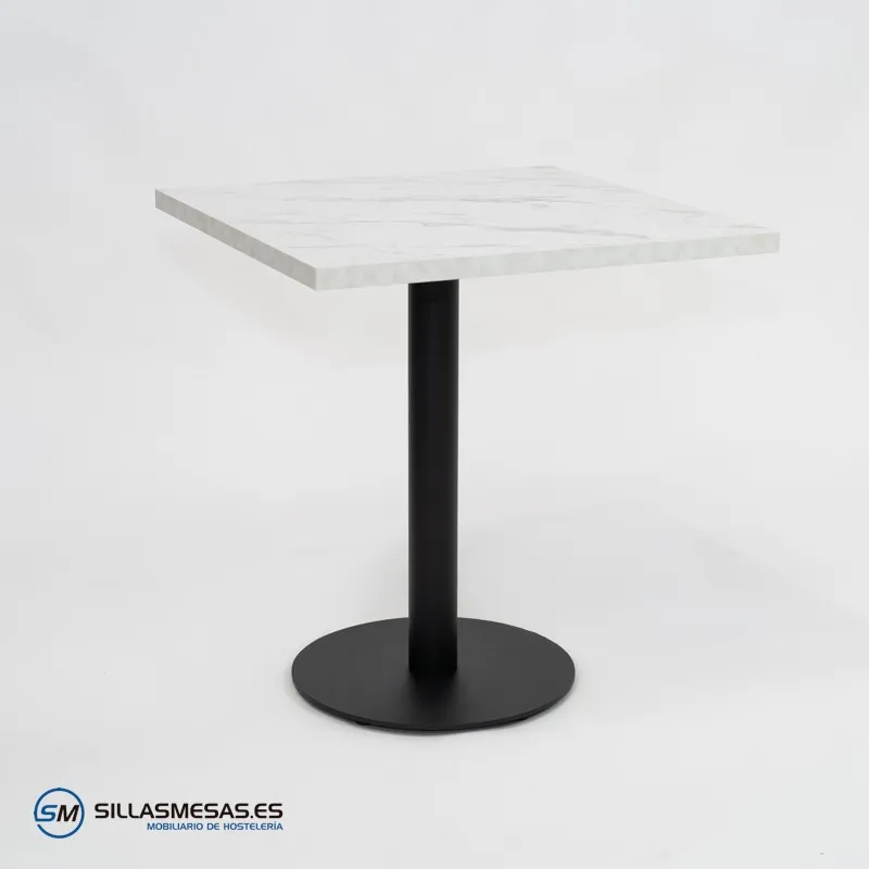 MESA ABRIL CUADRADA INTERIOR pie negro