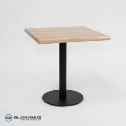 MESA ABRIL CUADRADA EXTERIOR pie negro
