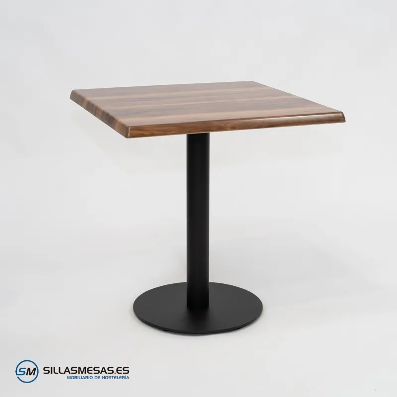 MESA ABRIL CUADRADA EXTERIOR pie negro