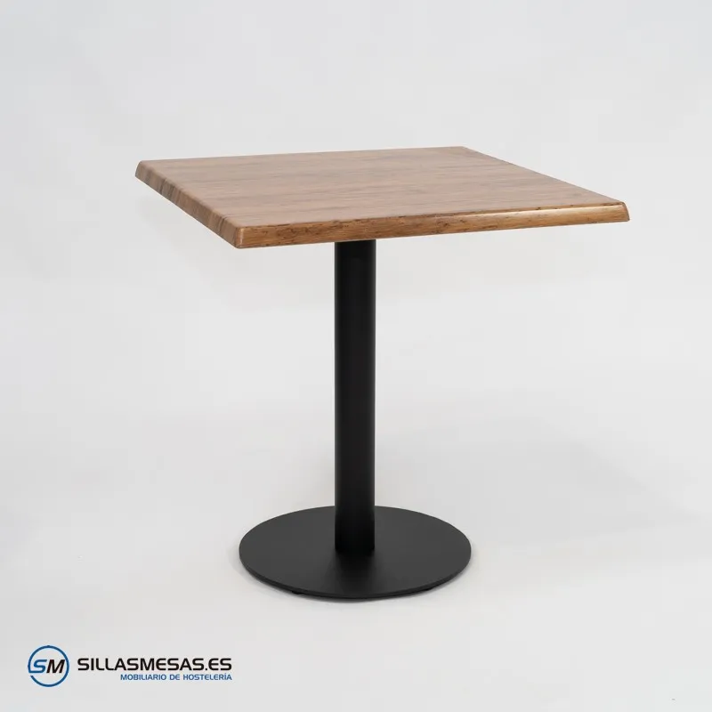MESA ABRIL CUADRADA EXTERIOR pie negro