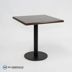 MESA ABRIL CUADRADA EXTERIOR pie negro