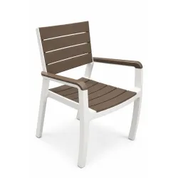 SILLÓN MILOS blanco y marrón