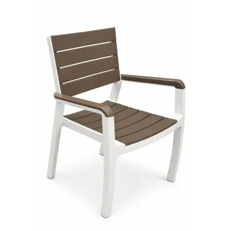 SILLÓN MILOS blanco y marrón