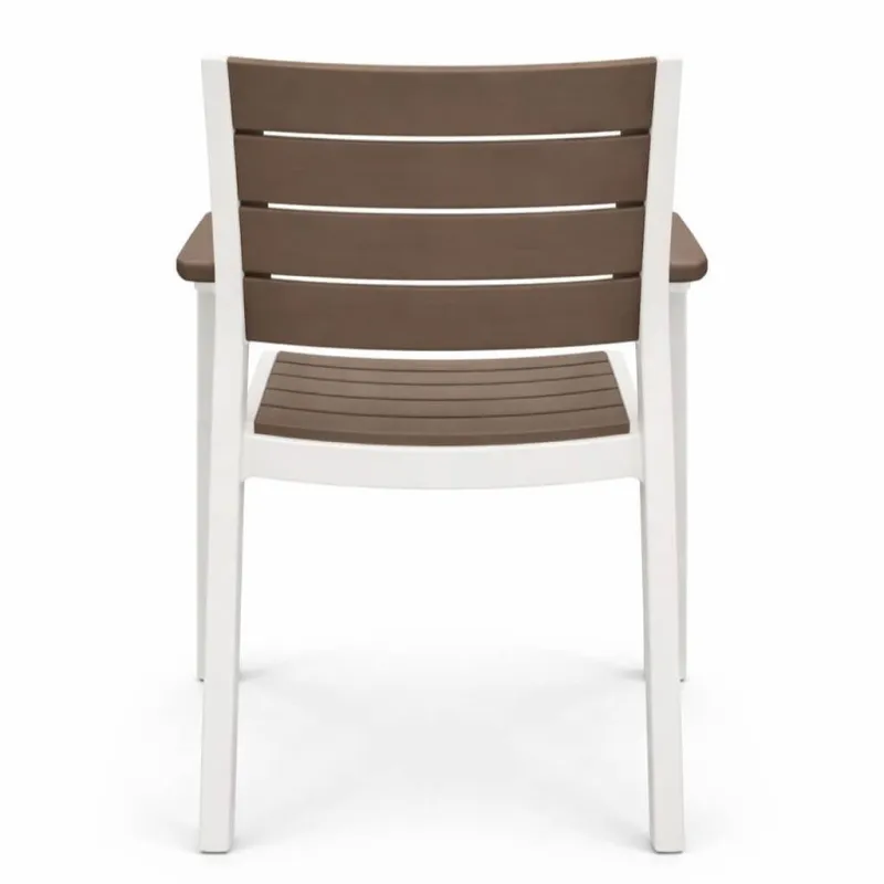 SILLÓN MILOS blanco y marrón