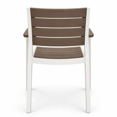 SILLÓN MILOS blanco y marrón