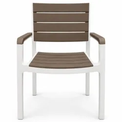 SILLÓN MILOS blanco y marrón