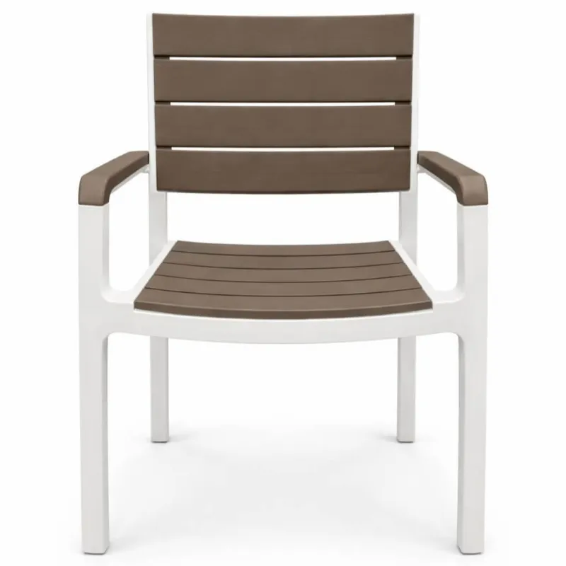 SILLÓN MILOS blanco y marrón