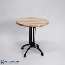 MESA VIENA REDONDA EXTERIOR pie negro