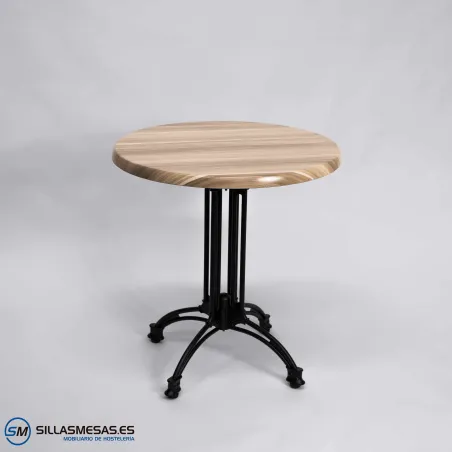 MESA VIENA REDONDA EXTERIOR pie negro
