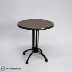 MESA VIENA REDONDA EXTERIOR pie negro
