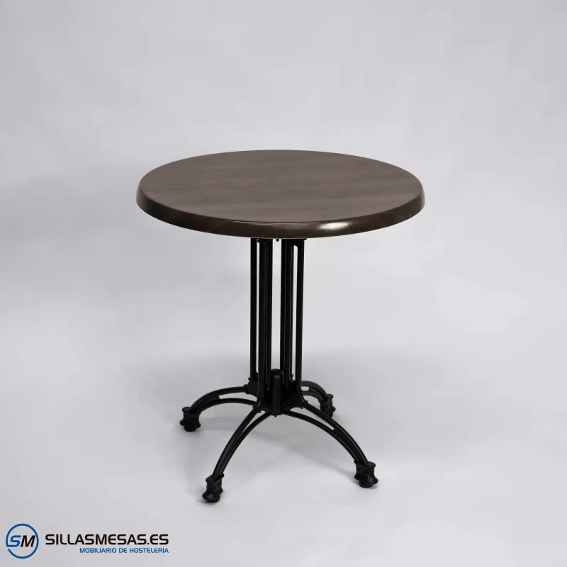 MESA VIENA REDONDA EXTERIOR pie negro