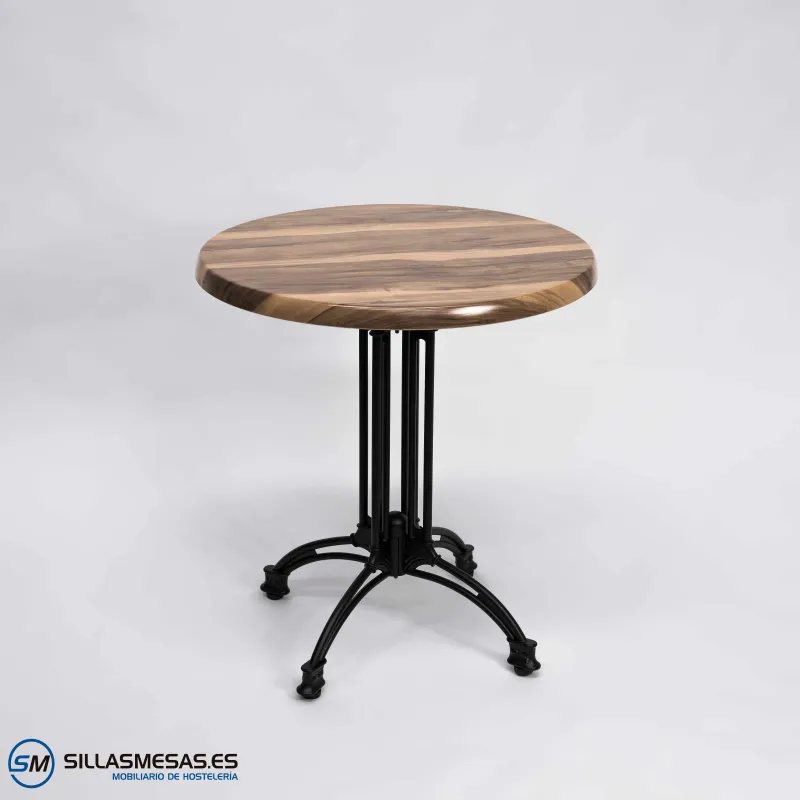 MESA VIENA REDONDA EXTERIOR pie negro