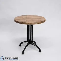 MESA VIENA REDONDA EXTERIOR pie negro
