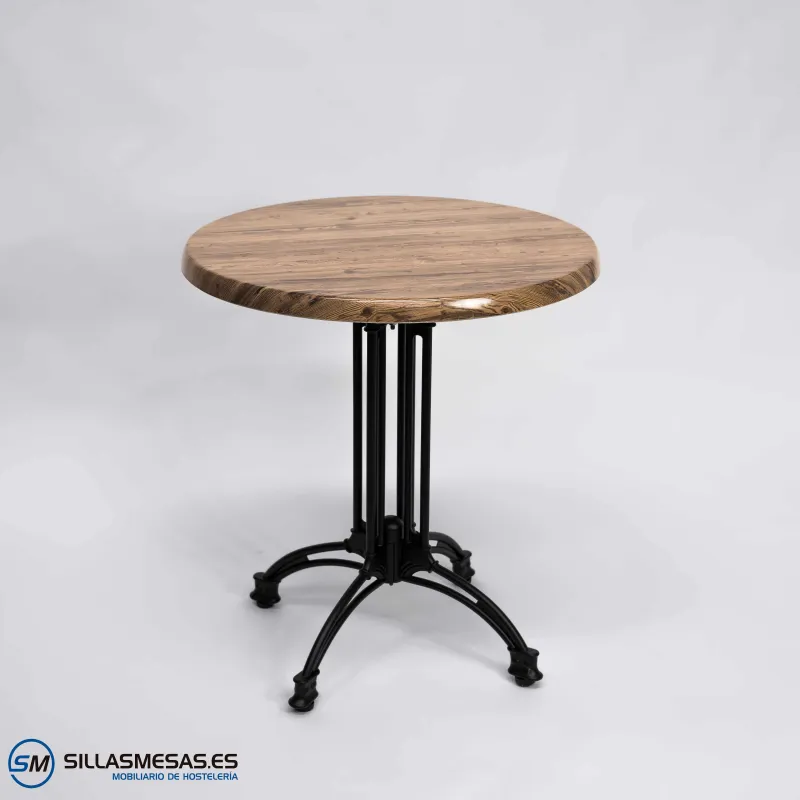 MESA VIENA REDONDA EXTERIOR pie negro