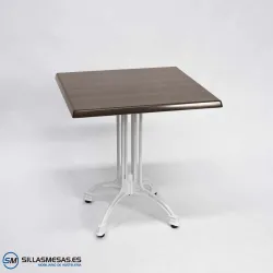 MESA VIENA CUADRADA EXTERIOR pie blanco