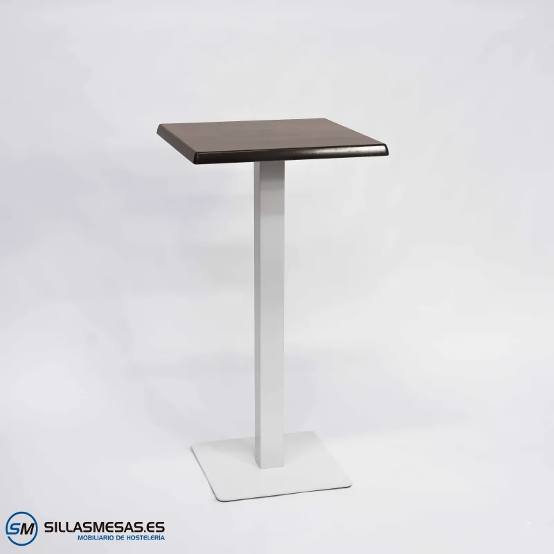MESA ALTA NOEL EXTERIOR pie blanco
