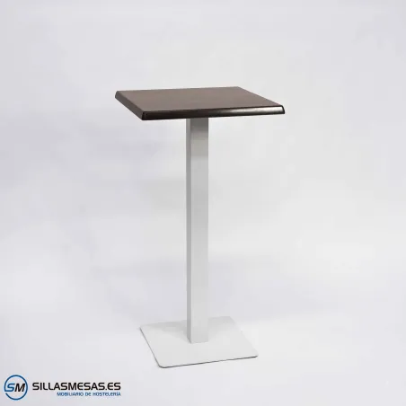 MESA ALTA NOEL EXTERIOR pie blanco