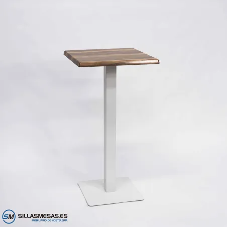 MESA ALTA NOEL EXTERIOR pie blanco