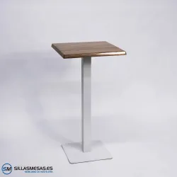 MESA ALTA NOEL EXTERIOR pie blanco