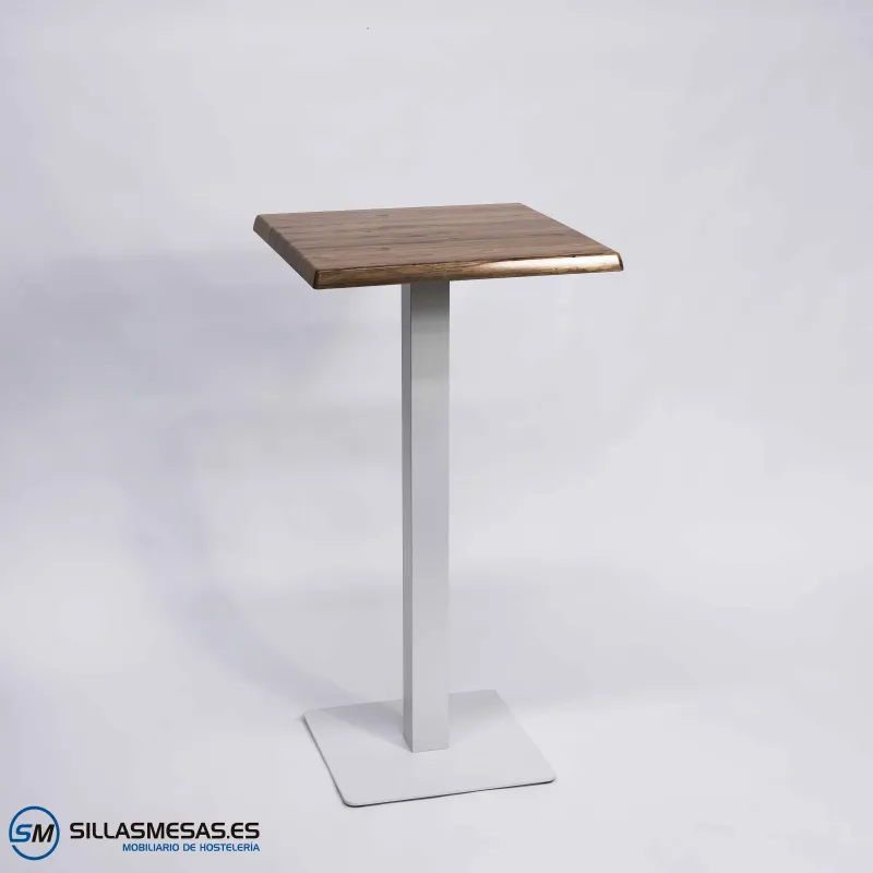 MESA ALTA NOEL EXTERIOR pie blanco