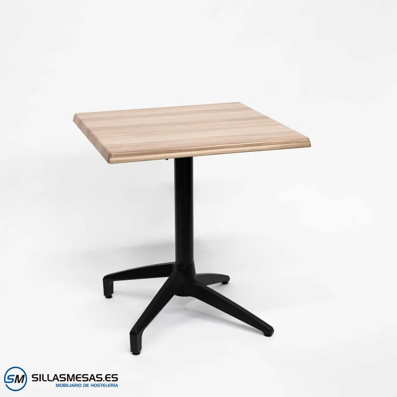 MESA ABATIBLE FLORIDA CUADRADA EXTERIOR pie negro