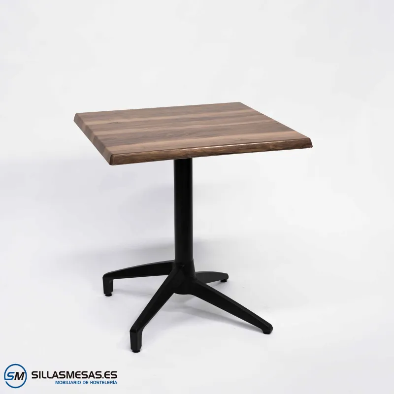 MESA ABATIBLE FLORIDA CUADRADA EXTERIOR pie negro