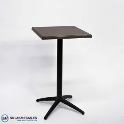 Mesa alta exterior Miami con pie blanco: minimalista