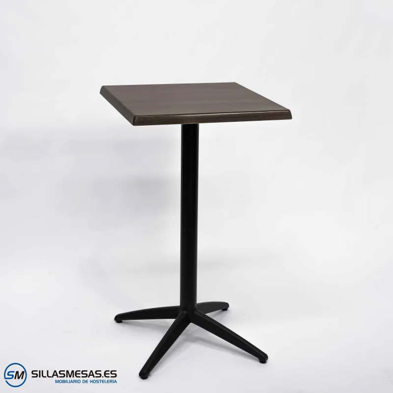 Mesa alta exterior Miami con pie blanco: minimalista