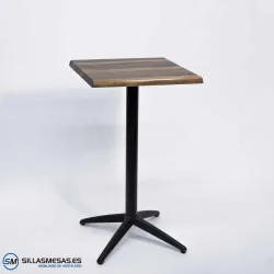 Mesa alta exterior Miami con pie blanco: minimalista