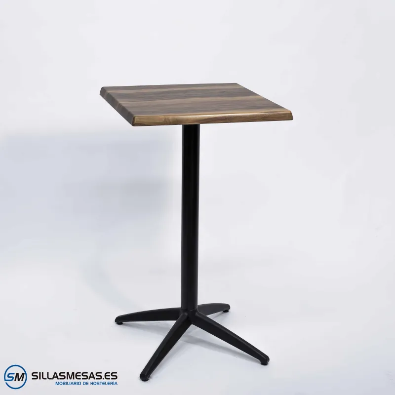 Mesa alta exterior Miami con pie blanco: minimalista