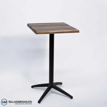 Mesa alta exterior Miami con pie blanco: minimalista