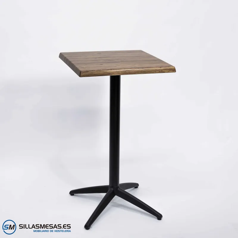 Mesa alta exterior Miami con pie blanco: minimalista