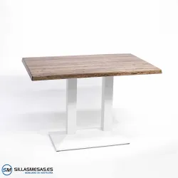 MESA DANIELA DOBLE EXTERIOR pie blanco