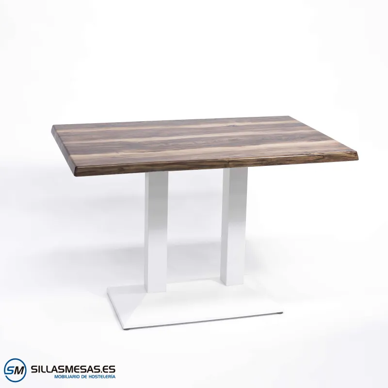 MESA DANIELA DOBLE EXTERIOR pie blanco