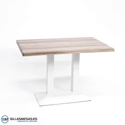 MESA DANIELA DOBLE EXTERIOR pie blanco