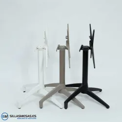 MESA ABATIBLE FLORIDA REDONDA EXTERIOR pie blanco