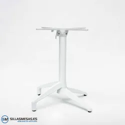 Mesa abatible Florida exterior pie blanco: elegante