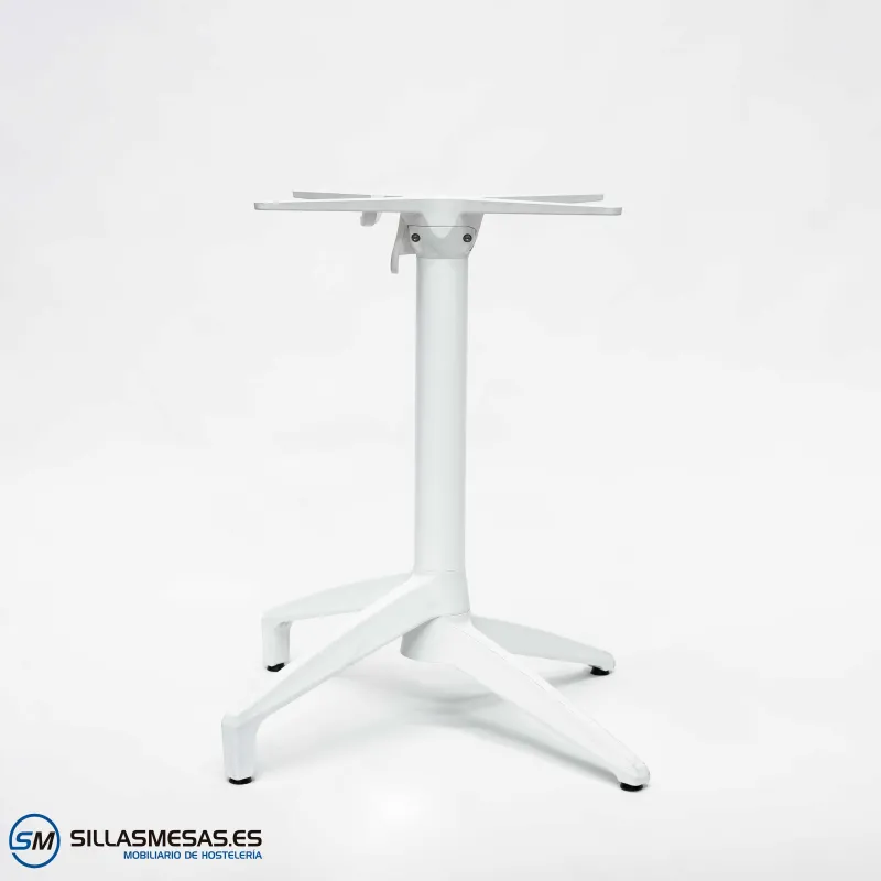 Mesa abatible Florida exterior pie blanco: elegante